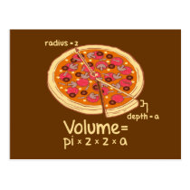 Formule mathématique = Pi*z*z*a de volume de pizza cartes postales