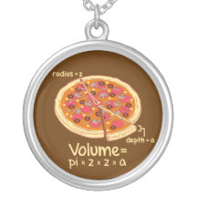 Formule mathématique = Pi*z*z*a de volume de pizza Bijouterie Personnalisée