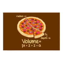 Formule mathématique = Pi*z*z*a de volume de pizza posters