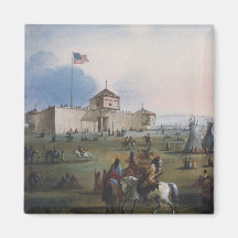 Fort Laramie, fort de Sublette, Fort William, Mill Aimants Pour Réfrigérateur