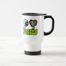 Fossiles lumineux d'amour du coeur I d'oeil Tasse