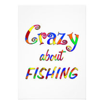 Fou au sujet de Fishinig Faire-parts