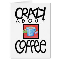 Fou au sujet de la carte de noir de café