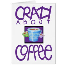 Fou au sujet de la carte de pourpre de café