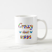 Fou au sujet des oiseaux mugs