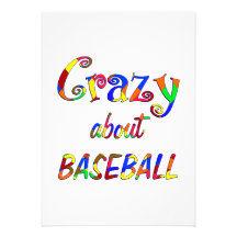 Fou au sujet du base-ball invitations personnalisées