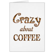Fou au sujet du café carte de vœux