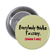 Fou ? ! badge avec épingle