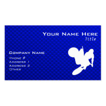 Fouet bleu de motocross cartes de visite professionnelles