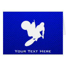 Fouet bleu de motocross cartes de vœux