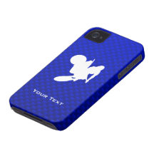Fouet bleu de motocross coques iPhone 4