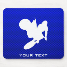 Fouet bleu de motocross tapis de souris