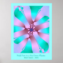 Fougère rose dans un planteur de vert de mer affiches