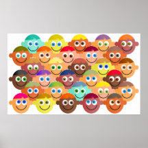 Foule heureuse posters