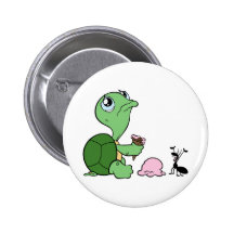 Fourmi heureuse de tortue triste badge
