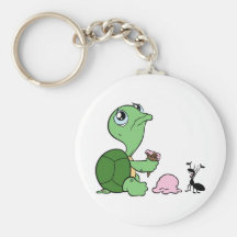 Fourmi heureuse de tortue triste porte-clef