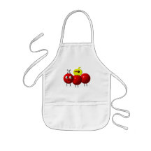 Fourmi mignonne avec la pomme tabliers