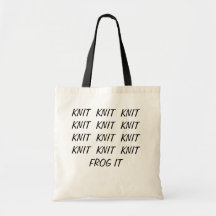 Fourre-tout - Knit - grenouille il Sacs En Toile
