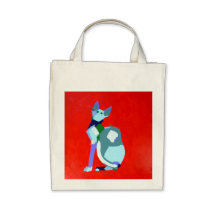 Fourre-tout organique - chat sac fourre-tout