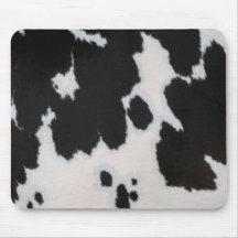 Fourrure Mousepad de vache Tapis De Souris