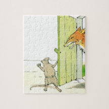 Fox à la porte puzzles avec photo
