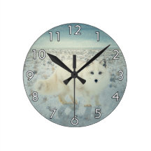Fox arctique horloge
