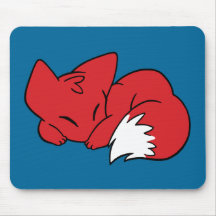 Fox courbé de sommeil tapis de souris