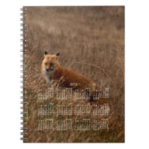 Fox dans l'herbe ; Calendrier 2013 Carnet À Spirale