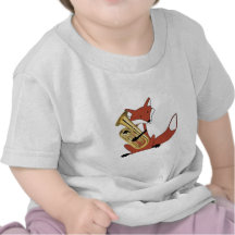 Fox jouant l'euphonium t-shirts