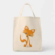 Fox mignon de bande dessinée sacs