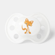 Fox mignon de bande dessinée tétine