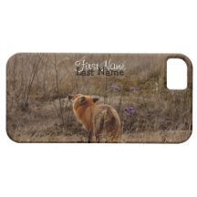 Fox reniflant les crocus ; Personnalisable Étuis iPhone 5