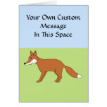 Fox. rouge cartes de vœux