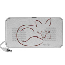 Fox rouge haut-parleurs notebook