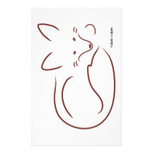 Fox rouge motifs pour papier à lettre