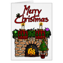 foyer de Joyeux Noël Cartes