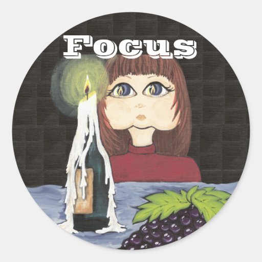 Foyer sur l'autocollant de travail de bougie