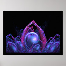 Fractale de château d'imaginaire par Kitty Ann Posters