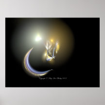 Fractale d'explorateur d'espace par Kitty Ann Affiche