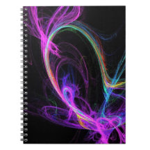 Fractale électrique rose carnets à spirale