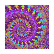Fractale folle pourpre impression sur toile