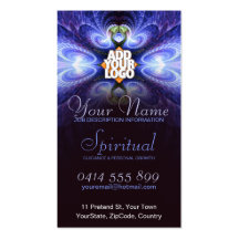 Fractale légère spirituelle avec le carte de visit