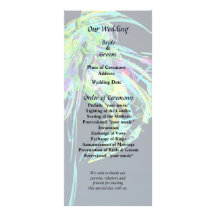Fractales - programme de mariage de méduses double carte personnalisée