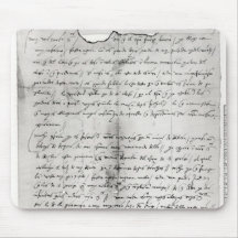 Fragment de lettre écrit par Christopher Tapis De Souris
