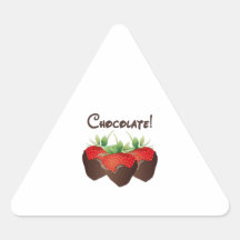 Fraise de chocolat autocollants
