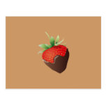 Fraise de chocolat carte postale