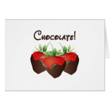 Fraise de chocolat cartes de vœux