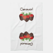 Fraise de chocolat serviette pour les mains