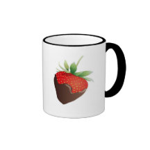 Fraise de chocolat mug à café