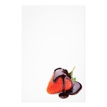 Fraise de chocolat papier à lettre personnalisé
